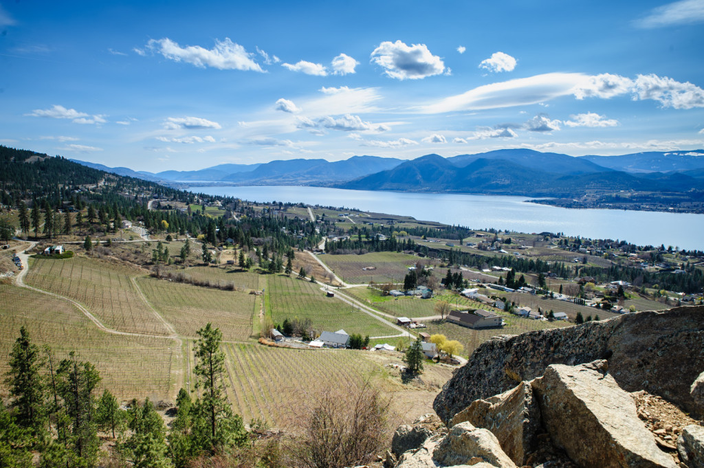 A hiking and biking trail now follows the former bed of the Kettle Valley Railway in the Okanagan Valley and beyond. The view of Okanagan Lake and the wine country around Naramata is spectacular from this portion of the trail. (Richard McGuire Photo)
